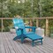 Flash Furniture Blue Adirondack Chair with Ottoman and Cupholder LE-HMP-1045-110-BL-GG - alternate 1